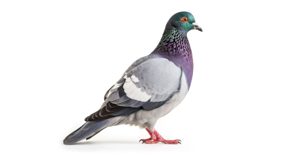 Pigeon isolated on white background, generate ai