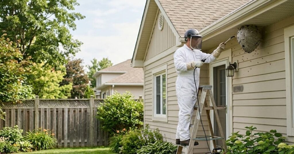 Treating wasp nest
