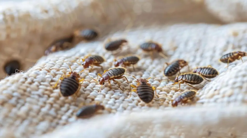 Ants carrying food