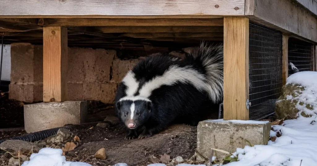 Do skunks hibernate in the winter